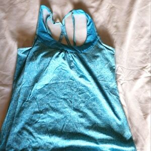 Yoga top with bra shelf